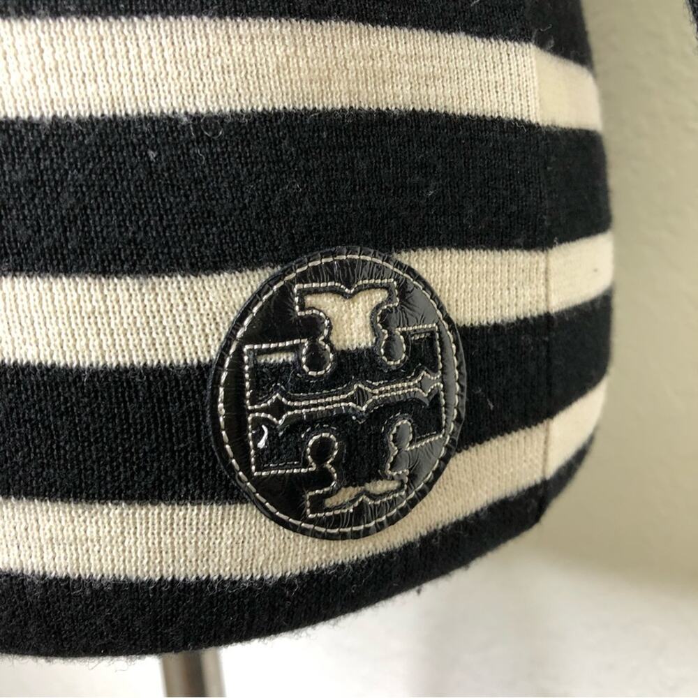 Tory Burch black and cream striped wool sweater size Extra Small - Picture 7 of 15